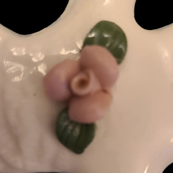 Vintage Tree Ornaments Porcelain Angel Dove Set of Two - Picture 6 of 8